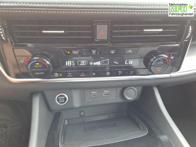 Nissan X-Trail Acenta 1.5 MHEV 163PS Automatik Sitzheizung v+h Lenkradheizung Frontscheibe beheizb. Klimaautomatik R&uuml;ckf.Kamera Bluetooth Touchscreen Apple CarPlay Android Auto PDC 2x Keyless 18"LM 