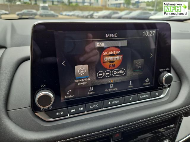 Nissan X-Trail Acenta 1.5 MHEV 163PS Automatik Sitzheizung v+h Lenkradheizung Frontscheibe beheizb. Klimaautomatik R&uuml;ckf.Kamera Bluetooth Touchscreen Apple CarPlay Android Auto PDC 2x Keyless 18"LM 