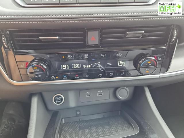 Nissan X-Trail Acenta 1.5 MHEV 163PS Automatik Sitzheizung v+h Lenkradheizung Frontscheibe beheizb. Klimaautomatik R&uuml;ckf.Kamera Bluetooth Touchscreen Apple CarPlay Android Auto PDC 2x Keyless 18"LM 