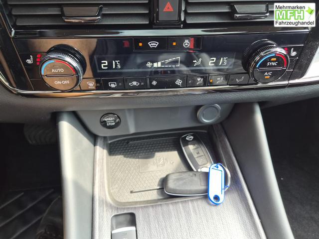 Nissan Qashqai 1.3 DIG-T MHEV 158 PS X-Tronic N-Design PanoDach Teil-Leder Klimaautomatik Sitzheizung Lenkradheizung Navi ACC PDC v+h 360&deg;Kamera DAB Bluetooth Touchscreen Apple CarPlay Android Auto 19"Zoll 