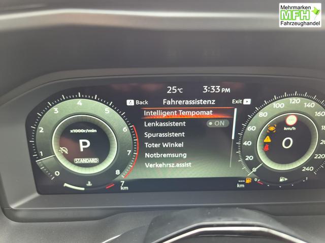 Nissan Qashqai 1.3 DIG-T MHEV 158 PS X-Tronic N-Design PanoDach Teil-Leder Klimaautomatik Sitzheizung Lenkradheizung Navi ACC PDC v+h 360&deg;Kamera DAB Bluetooth Touchscreen Apple CarPlay Android Auto 19"Zoll 