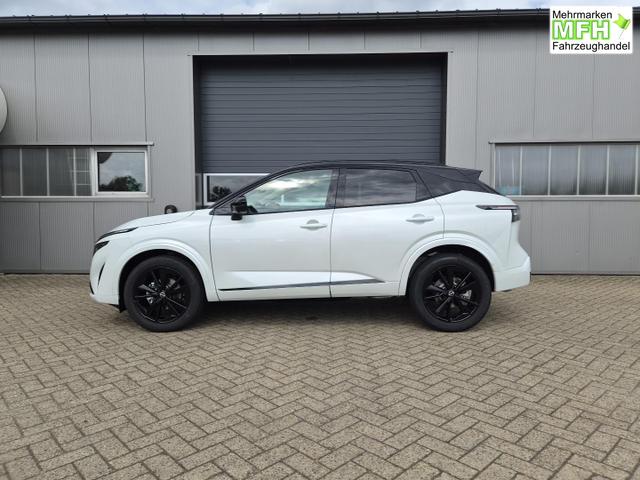 Nissan Qashqai 1.3 DIG-T MHEV 158 PS X-Tronic N-Design PanoDach Teil-Leder Klimaautomatik Sitzheizung Lenkradheizung Navi ACC PDC v+h 360&deg;Kamera DAB Bluetooth Touchscreen Apple CarPlay Android Auto 19"Zoll 