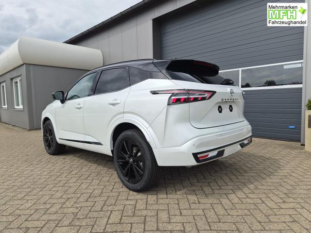 Nissan Qashqai 1.3 DIG-T MHEV 158 PS X-Tronic N-Design PanoDach Teil-Leder Klimaautomatik Sitzheizung Lenkradheizung Navi ACC PDC v+h 360&deg;Kamera DAB Bluetooth Touchscreen Apple CarPlay Android Auto 19"Zoll 