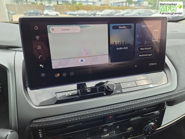 Nissan Qashqai 1.3 DIG-T MHEV 158 PS X-Tronic N-Design PanoDach Teil-Leder Klimaautomatik Sitzheizung Lenkradheizung Navi ACC PDC v+h 360&deg;Kamera DAB Bluetooth Touchscreen Apple CarPlay Android Auto 19"Zoll 