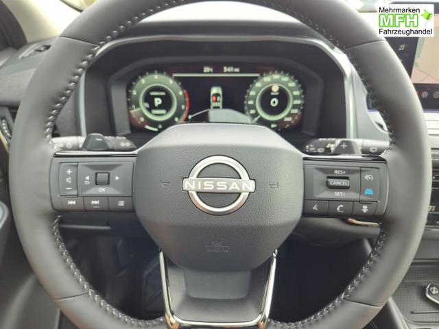 Nissan Qashqai 1.3 DIG-T MHEV 158 PS X-Tronic N-Design PanoDach Teil-Leder Klimaautomatik Sitzheizung Lenkradheizung Navi ACC PDC v+h 360&deg;Kamera DAB Bluetooth Touchscreen Apple CarPlay Android Auto 19"Zoll 