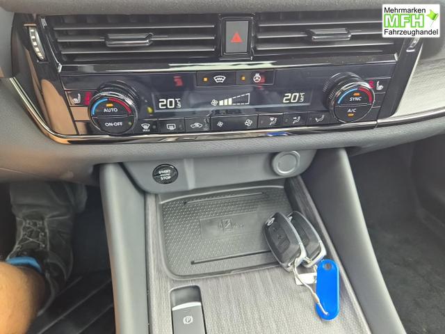 Nissan Qashqai 1.3 DIG-T MHEV 158 PS X-Tronic N-Design PanoDach Teil-Leder Klimaautomatik Sitzheizung Lenkradheizung Navi ACC PDC v+h 360&deg;Kamera DAB Bluetooth Touchscreen Apple CarPlay Android Auto 19"Zoll 