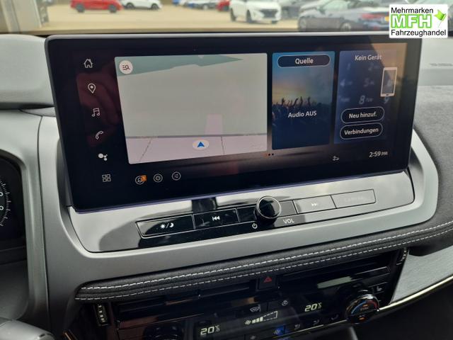 Nissan Qashqai 1.3 DIG-T MHEV 158 PS X-Tronic N-Design Head-Up Display Teil-Leder Klimaautomatik Sitzheizung Lenkradheizung Navi elektr. Heckklappe ACC PDC v+h 360&deg;Kamera DAB Bluetooth Touchscreen Apple CarPlay Android Auto 19"Zoll 