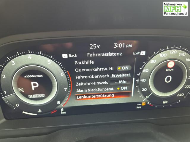 Nissan Qashqai 1.3 DIG-T MHEV 158 PS X-Tronic N-Design Head-Up Display Teil-Leder Klimaautomatik Sitzheizung Lenkradheizung Navi elektr. Heckklappe ACC PDC v+h 360&deg;Kamera DAB Bluetooth Touchscreen Apple CarPlay Android Auto 19"Zoll 