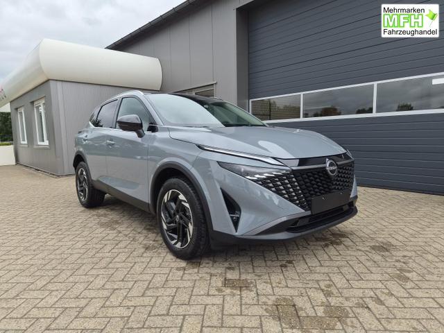 Nissan Qashqai 1.3 DIG-T MHEV 158 PS X-Tronic N-Connecta Teil-Leder PanoGlasdach Klimaautomatik Sitzheizung Lenkradheizung Navi ACC PDC v+h 360&deg;Kamera DAB Bluetooth Touchscreen Apple CarPlay Android Auto 18"LM 
