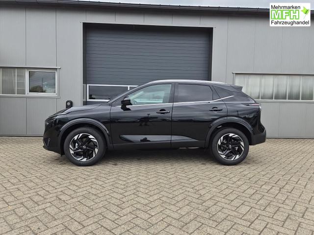 Nissan Qashqai 1.3 DIG-T MHEV 158 PS X-Tronic N-Connecta Teil-Leder PanoGlasdach Klimaautomatik Sitzheizung Lenkradheizung Navi ACC PDC v+h 360&deg;Kamera DAB Bluetooth Touchscreen Apple CarPlay Android Auto 18"LM 