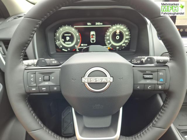 Nissan Qashqai 1.3 DIG-T MHEV 158 PS X-Tronic N-Connecta Teil-Leder PanoGlasdach Klimaautomatik Sitzheizung Lenkradheizung Navi ACC PDC v+h 360&deg;Kamera DAB Bluetooth Touchscreen Apple CarPlay Android Auto 18"LM 