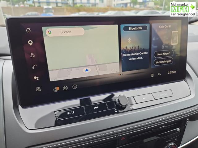 Nissan Qashqai 1.3 DIG-T MHEV 158 PS X-Tronic N-Connecta Teil-Leder PanoGlasdach Klimaautomatik Sitzheizung Lenkradheizung Navi ACC PDC v+h 360&deg;Kamera DAB Bluetooth Touchscreen Apple CarPlay Android Auto 18"LM 