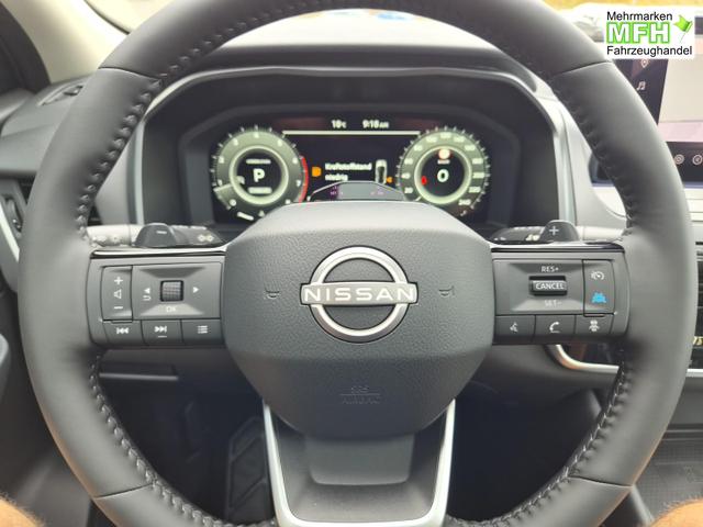 Nissan Qashqai 1.3 DIG-T MHEV 158 PS X-Tronic Tekna Voll-Leder Klimaautomatik PanoGlasdach Sitzheizung Lenkradheizung Navi Head-Up Display elektr. Heckklappe ACC PDC v+h 360&deg;Kamera DAB Bluetooth Touchscreen Apple CarPlay Android Auto 19"LM 