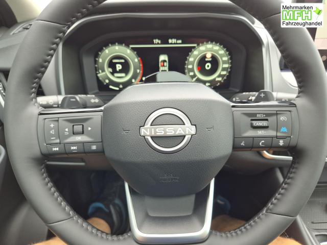 Nissan Qashqai 1.3 DIG-T MHEV 158 PS X-Tronic Tekna Voll-Leder Klimaautomatik PanoGlasdach Sitzheizung Lenkradheizung Navi Head-Up Display elektr. Heckklappe ACC PDC v+h 360&deg;Kamera DAB Bluetooth Touchscreen Apple CarPlay Android Auto 19"LM 