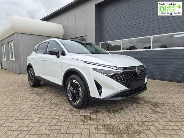 Nissan Qashqai 1.3 DIG-T MHEV 158 PS X-Tronic N-Connecta Teil-Leder PanoGlasdach Klimaautomatik Sitzheizung Lenkradheizung Navi ACC PDC v+h 360&deg;Kamera DAB Bluetooth Touchscreen Apple CarPlay Android Auto 18"LM 