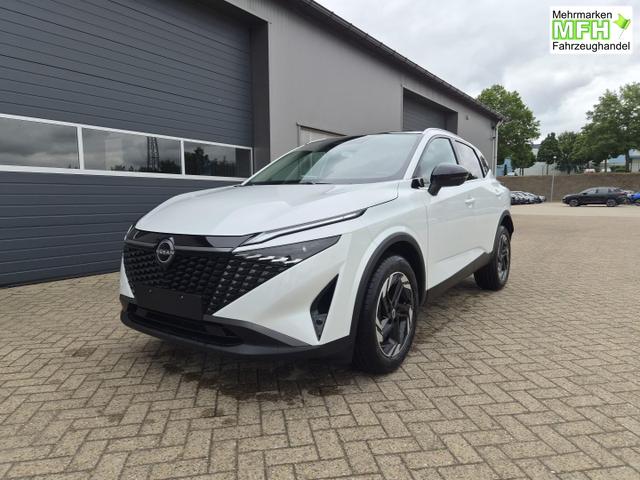 Nissan Qashqai 1.3 DIG-T MHEV 158 PS X-Tronic N-Connecta Teil-Leder PanoGlasdach Klimaautomatik Sitzheizung Lenkradheizung Navi ACC PDC v+h 360&deg;Kamera DAB Bluetooth Touchscreen Apple CarPlay Android Auto 18"LM 