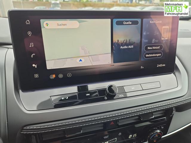 Nissan Qashqai 1.3 DIG-T MHEV 158 PS X-Tronic N-Connecta Teil-Leder PanoGlasdach Klimaautomatik Sitzheizung Lenkradheizung Navi ACC PDC v+h 360&deg;Kamera DAB Bluetooth Touchscreen Apple CarPlay Android Auto 18"LM 