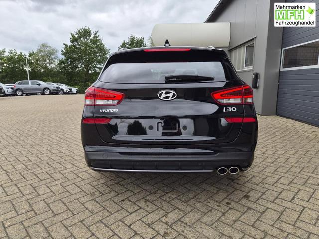 Hyundai i30 Kombi 1.6 T-GDI 150PS Automatik N-Line Sitzheizung Lenkradheizung Klimaautomatik Navi 10,3"-Touchscreen Bluelink Apple CarPlay + Android Auto PDC v+h R&uuml;ckf.Kamera 18-LM 