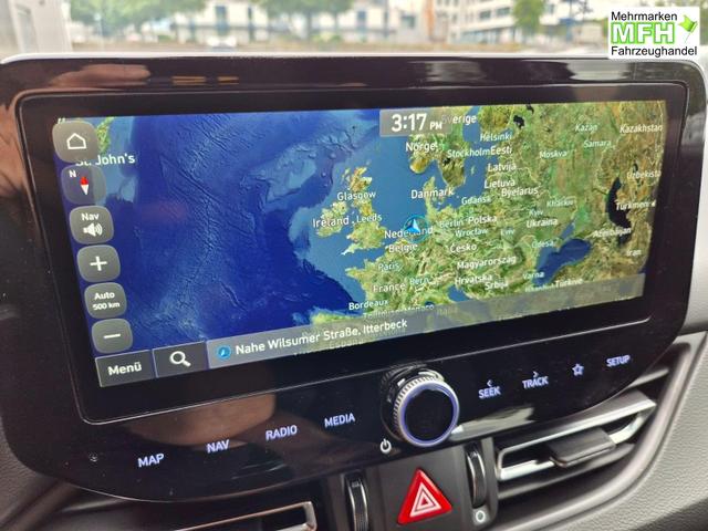 Hyundai i30 Kombi 1.6 T-GDI 150PS Automatik N-Line Sitzheizung Lenkradheizung Klimaautomatik Navi 10,3"-Touchscreen Bluelink Apple CarPlay + Android Auto PDC v+h R&uuml;ckf.Kamera 18-LM 