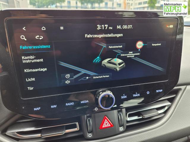 Hyundai i30 Kombi 1.6 T-GDI 150PS Automatik N-Line Sitzheizung Lenkradheizung Klimaautomatik Navi 10,3"-Touchscreen Bluelink Apple CarPlay + Android Auto PDC v+h R&uuml;ckf.Kamera 18-LM 