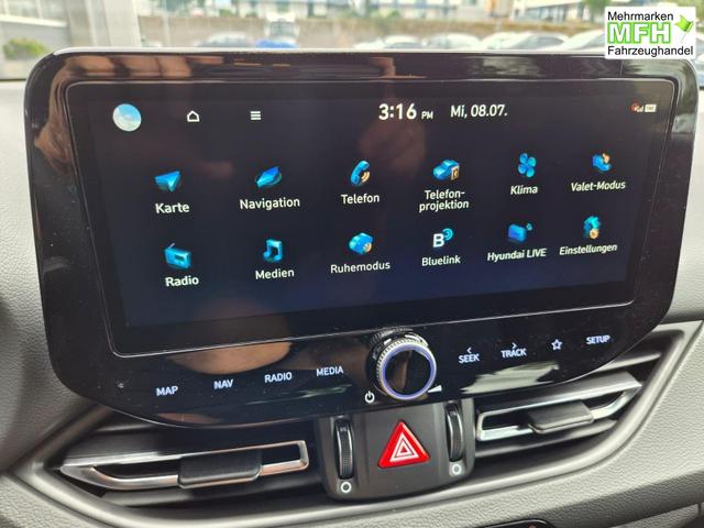 Hyundai i30 Kombi 1.6 T-GDI 150PS Automatik N-Line Sitzheizung Lenkradheizung Klimaautomatik Navi 10,3"-Touchscreen Bluelink Apple CarPlay + Android Auto PDC v+h R&uuml;ckf.Kamera 18-LM 