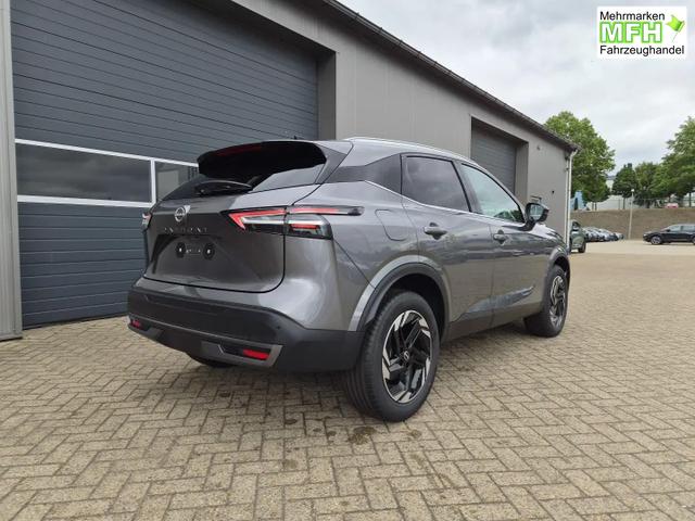 Nissan Qashqai 1.3 DIG-T MHEV 158 PS X-Tronic N-Connecta Teil-Leder PanoGlasdach Klimaautomatik Sitzheizung Lenkradheizung Navi ACC PDC v+h 360&deg;Kamera DAB Bluetooth Touchscreen Apple CarPlay Android Auto 18"LM 