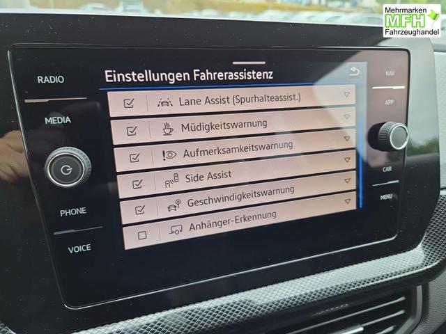Volkswagen T-Cross 1.0 TSI 116PS DSG Life AHK (abnehmbar) IQ.LIGHT-LED-Matrix Sitzheizung R&uuml;ckf.Kamera Klimaautomatik Abstandstempomat Apple CarPlay Android Auto 