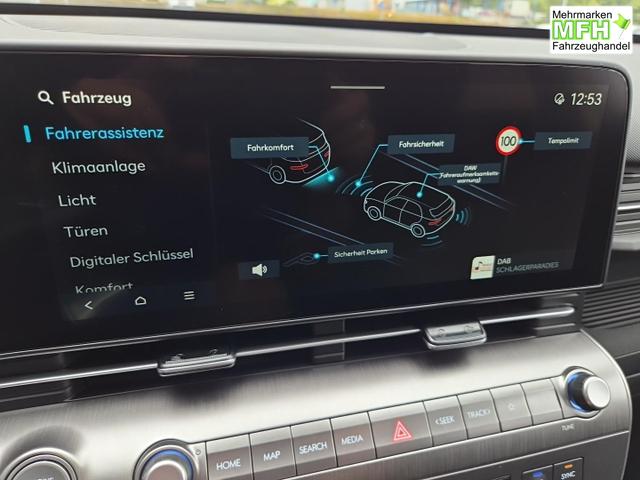 Hyundai KONA Trend 1.6 T-GDI 150PS Automatik Voll-LED-Scheinw. Sitzheizung Lenkradheizung ACC Klimaautomatik Navi Touchscreen DAB+ Apple CarPlay + Android Auto PDC v+h R&uuml;ckf.Kamera 2xKeyless 17-LM 