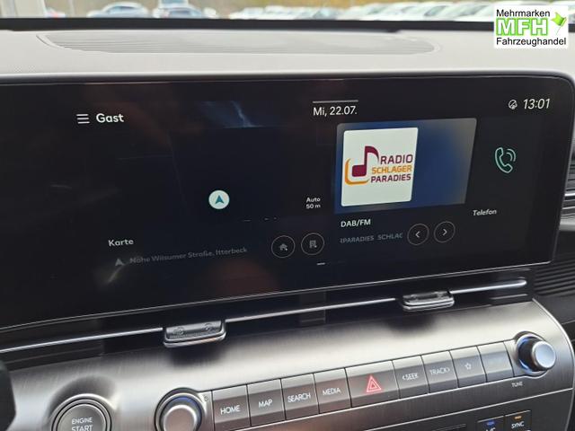 Hyundai KONA Trend 1.6 T-GDI 150PS Automatik Voll-LED-Scheinw. Sitzheizung Lenkradheizung ACC Klimaautomatik Navi Touchscreen DAB+ Apple CarPlay + Android Auto PDC v+h R&uuml;ckf.Kamera 2xKeyless 17-LM 