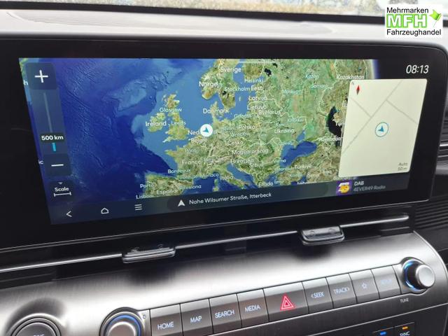 Hyundai KONA Trend 1.6 T-GDI 150PS Automatik Voll-LED-Scheinw. Sitzheizung Lenkradheizung ACC Klimaautomatik Navi Touchscreen DAB+ Apple CarPlay + Android Auto PDC v+h R&uuml;ckf.Kamera 2xKeyless 17-LM 