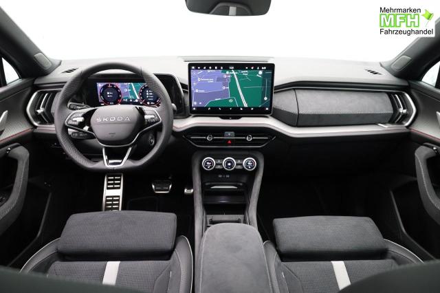 Skoda Kodiaq Sportline 1.5 TSI 204PS PHEV DSG Sitzheizung v+h Frontscheibe beheizb. 20"LM schwenkb. AHK elektr. PanoDach Alcantara PDC R&uuml;ckf.Kamera Klimaautomatik Lenkradheizung Navi Apple CarPlay Android Auto 2xKeyless vollelektr. Reichweite 116KM 