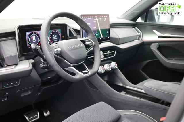 Skoda Kodiaq Sportline 1.5 TSI 204PS PHEV DSG Sitzheizung v+h Frontscheibe beheizb. 20"LM schwenkb. AHK elektr. PanoDach Alcantara PDC R&uuml;ckf.Kamera Klimaautomatik Lenkradheizung Navi Apple CarPlay Android Auto 2xKeyless vollelektr. Reichweite 116KM 
