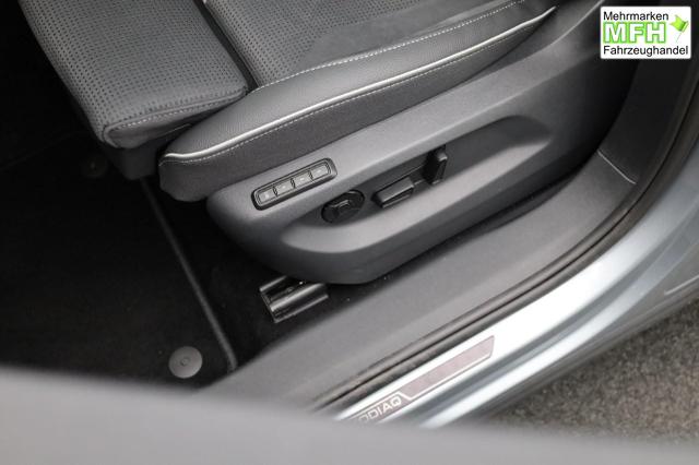 Skoda Kodiaq Sportline 1.5 TSI 204PS PHEV DSG Sitzheizung v+h Frontscheibe beheizb. 20"LM schwenkb. AHK elektr. PanoDach Alcantara PDC R&uuml;ckf.Kamera Klimaautomatik Lenkradheizung Navi Apple CarPlay Android Auto 2xKeyless vollelektr. Reichweite 116KM 