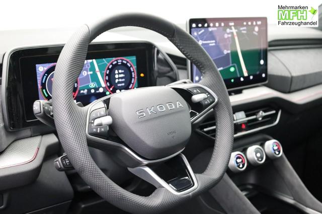 Skoda Kodiaq Sportline 1.5 TSI 204PS PHEV DSG Sitzheizung v+h Frontscheibe beheizb. 20"LM schwenkb. AHK elektr. PanoDach Alcantara PDC R&uuml;ckf.Kamera Klimaautomatik Lenkradheizung Navi Apple CarPlay Android Auto 2xKeyless vollelektr. Reichweite 116KM 