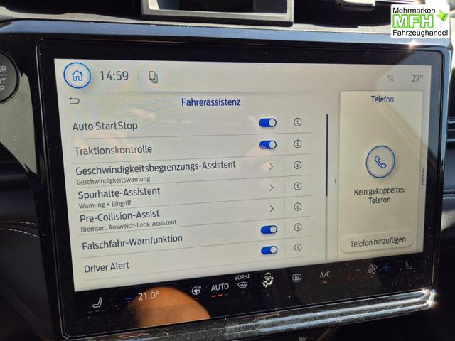 Ford Puma Titanium 1.0 EcoBoost Hybrid 125PS Automatik Klimaautomatik Sitzheizung Lenkradheizung Frontscheibe beheizb. LED-Scheinwerfer SYNC4 Bluetooth Apple CarPlay Android Auto PDC v+h 