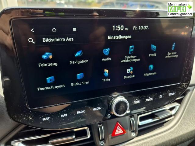 Hyundai i30 Kombi 1.6 T-GDI 150PS Automatik N-Line Sitzheizung Lenkradheizung Klimaautomatik Navi 10,3"-Touchscreen Bluelink Apple CarPlay + Android Auto PDC v+h R&uuml;ckf.Kamera 18-LM 