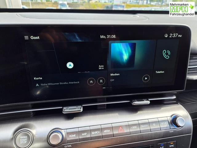 Hyundai KONA Trend 1.6 T-GDI 150PS Automatik Voll-LED-Scheinw. Sitzheizung Lenkradheizung ACC Klimaautomatik Navi Touchscreen DAB+ Apple CarPlay + Android Auto PDC v+h R&uuml;ckf.Kamera 2xKeyless 17-LM 