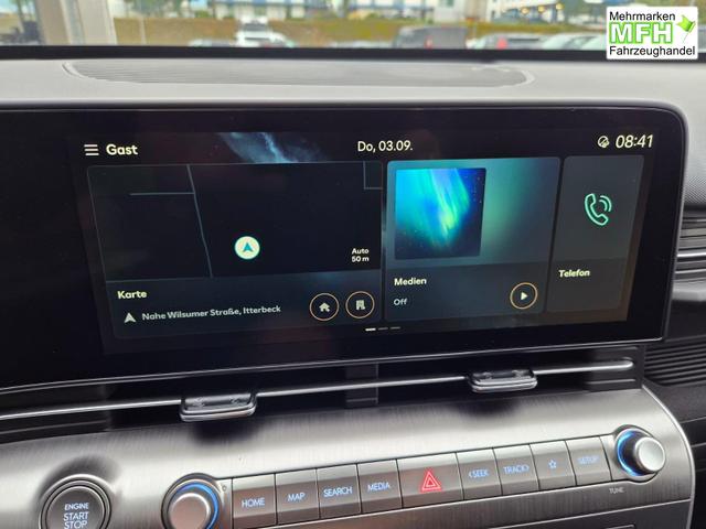 Hyundai KONA Trend 1.6 T-GDI 150PS Voll-LED-Scheinw. Sitzheizung Lenkradheizung Klimaautomatik Tempomat Navi Touchscreen DAB+ Apple CarPlay + Android Auto PDC v+h R&uuml;ckf.Kamera 2xKeyless 17-LM 