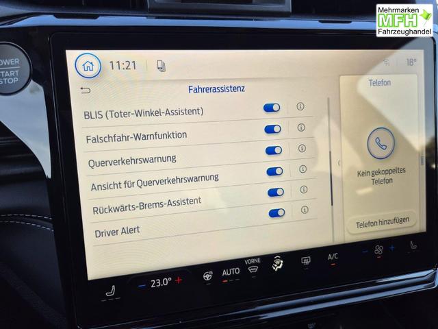 Ford Puma Titanium 1.0 Hybrid 125PS Autom. abnehm. AHK ACC 4xKamera Klimaautomatik Sitzheizung Lenkradheizung Frontscheibe beheizb. LED-Scheinwerfer SYNC4 Bluetooth Apple CarPlay Android Auto PDC v+h 