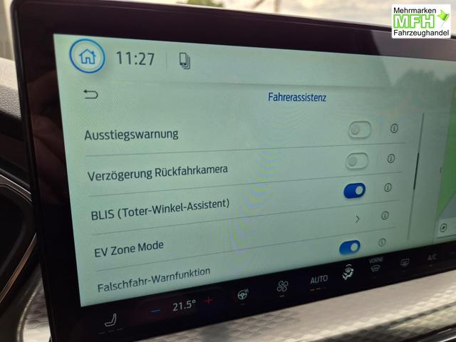 Ford Kuga Titanium 243PS PHEV Automatik Sitzheizung v+h Lenkradheizung Frontscheibe beheizb. Klimaautomatik Navi SYNC4 Apple CarPlay Android Auto Touchscreen PDC 4xKamera 2xKeyless 17"LM vollelektr. Reichweite 66KM 