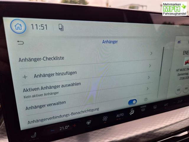 Ford Kuga Titanium 243PS PHEV Automatik schwenkb. AHK Sitzheizung v+h Lenkradheizung Frontscheibe beheizb. Klimaautomatik Navi SYNC4 Apple CarPlay Android Auto Touchscreen PDC 4xKamera 2xKeyless 17"LM vollelektr. Reichweite 66KM 