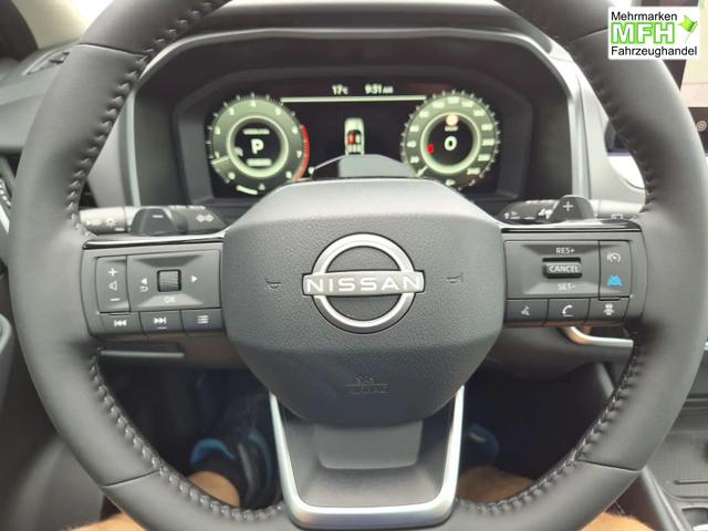 Nissan Qashqai 1.3 DIG-T MHEV 158 PS X-Tronic Tekna Voll-Leder Klimaautomatik PanoGlasdach Sitzheizung Lenkradheizung Navi Head-Up Display elektr. Heckklappe ACC PDC v+h 360&deg;Kamera DAB Bluetooth Touchscreen Apple CarPlay Android Auto 19"LM 