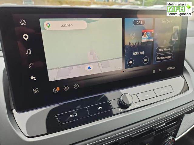 Nissan Qashqai 1.3 DIG-T MHEV 158 PS X-Tronic Tekna Voll-Leder Klimaautomatik PanoGlasdach Sitzheizung Lenkradheizung Navi Head-Up Display elektr. Heckklappe ACC PDC v+h 360&deg;Kamera DAB Bluetooth Touchscreen Apple CarPlay Android Auto 19"LM 