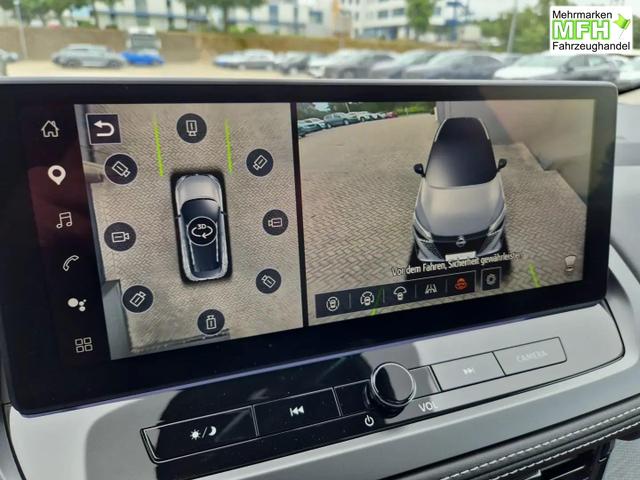 Nissan Qashqai 1.3 DIG-T MHEV 158 PS X-Tronic Tekna Voll-Leder Klimaautomatik PanoGlasdach Sitzheizung Lenkradheizung Navi Head-Up Display elektr. Heckklappe ACC PDC v+h 360&deg;Kamera DAB Bluetooth Touchscreen Apple CarPlay Android Auto 19"LM 
