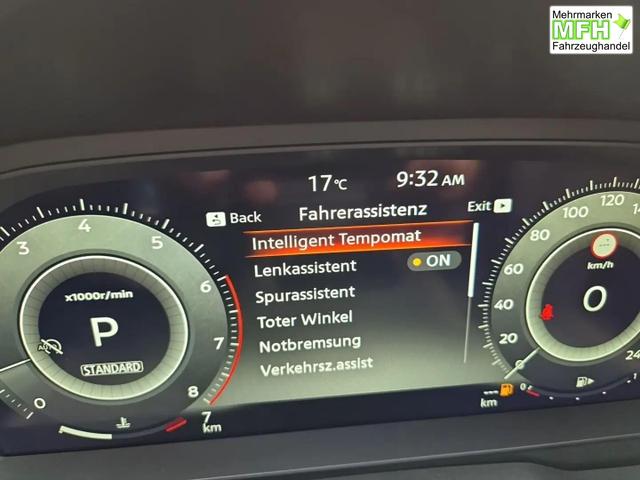 Nissan Qashqai 1.3 DIG-T MHEV 158 PS X-Tronic Tekna Voll-Leder Klimaautomatik PanoGlasdach Sitzheizung Lenkradheizung Navi Head-Up Display elektr. Heckklappe ACC PDC v+h 360&deg;Kamera DAB Bluetooth Touchscreen Apple CarPlay Android Auto 19"LM 