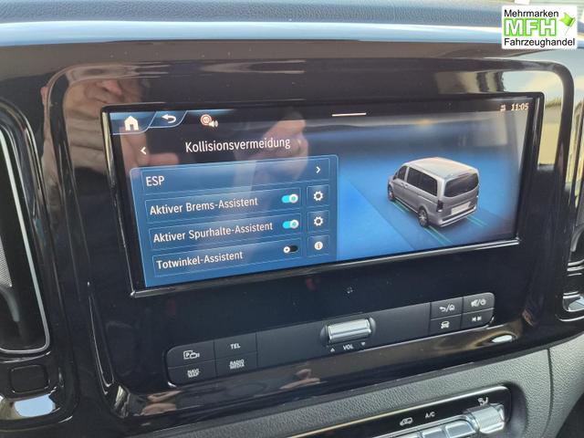 Mercedes-Benz Vito 114 PRO L2 2.0 CDI 136PS Automatik 2,8t 2-Sitzer Chrompaket innen AHK Klimaautomatik Bluetooth DAB Apple CarPlay Android Auto PDC v+h R&uuml;ckf.Kamera Tempomat Ganzj.Reifen 