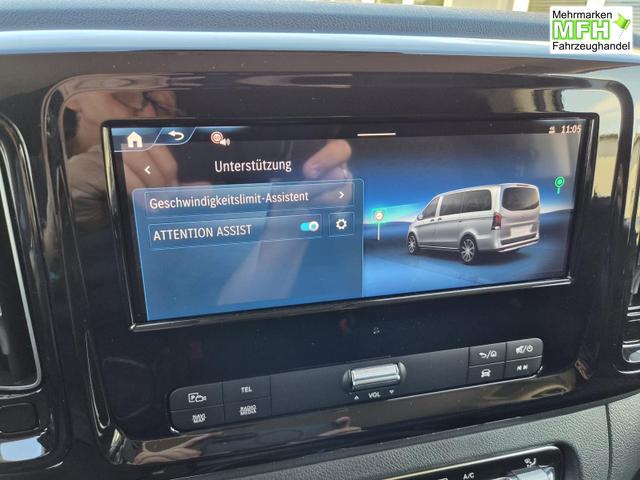 Mercedes-Benz Vito 114 PRO L2 2.0 CDI 136PS Automatik 2,8t 2-Sitzer Chrompaket innen AHK Klimaautomatik Bluetooth DAB Apple CarPlay Android Auto PDC v+h R&uuml;ckf.Kamera Tempomat Ganzj.Reifen 