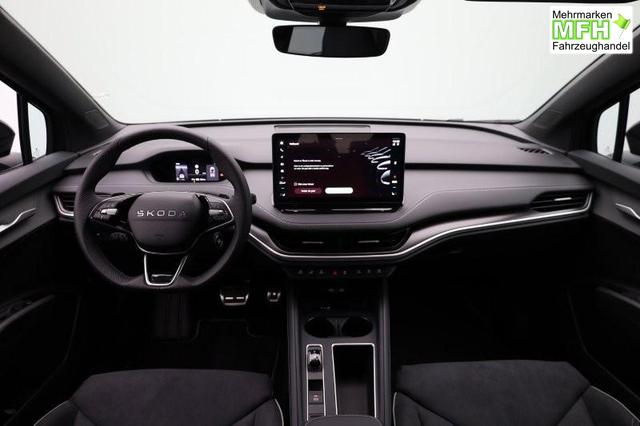 Skoda Elroq 85 Sportline 286PS Automatik schwenkb. AHK Teil-Leder Klimaautomatik Sitzheizung v+h Lenkradheizung Frontscheibe beheizb. ACC R&uuml;ckf.Kamera PDC wireless Apple Carplay Android Auto 2xKeyless 20-LM vollelektr. Reichweite 561Km 
