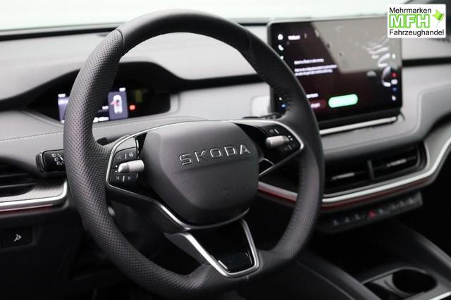 Skoda Elroq 85 Sportline 286PS Automatik schwenkb. AHK Teil-Leder Klimaautomatik Sitzheizung v+h Lenkradheizung Frontscheibe beheizb. ACC R&uuml;ckf.Kamera PDC wireless Apple Carplay Android Auto 2xKeyless 20-LM vollelektr. Reichweite 561Km 