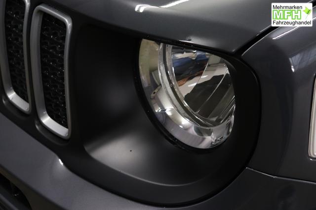 Jeep Renegade 1.5 T4 DCT7 e-Hybrid Longitude 1469 96 kW679 Graphite Grau 015 Stoff Schwarz "5DT Graphite Grau Business-Paket Longitude: Uconnect Smartouch 8.4 mit 8,4""-Touchscreen, Navigationssystem, Bluetooth, AUX-IN-und USB sowie DAB, Apple CarPlay&Android Auto und LIVE Services, Fahrersitz mit elektr. Lordosenst&uuml;tze 2-fach verstellbar"